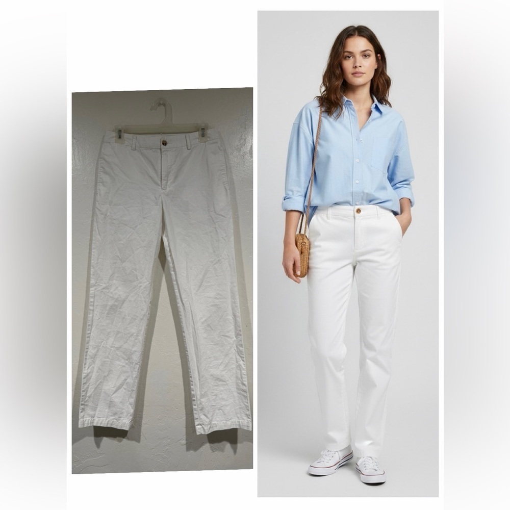 Polo by Ralph Lauren Women's Crisp White Straight Leg Pants size 16